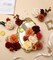 Artificial Flowers Combo Box Orange Burgundy DIY Wedding Bouquet Silk Foam Floral Arrangement Bridal Centerpiece Party Baby Shower Decor Set